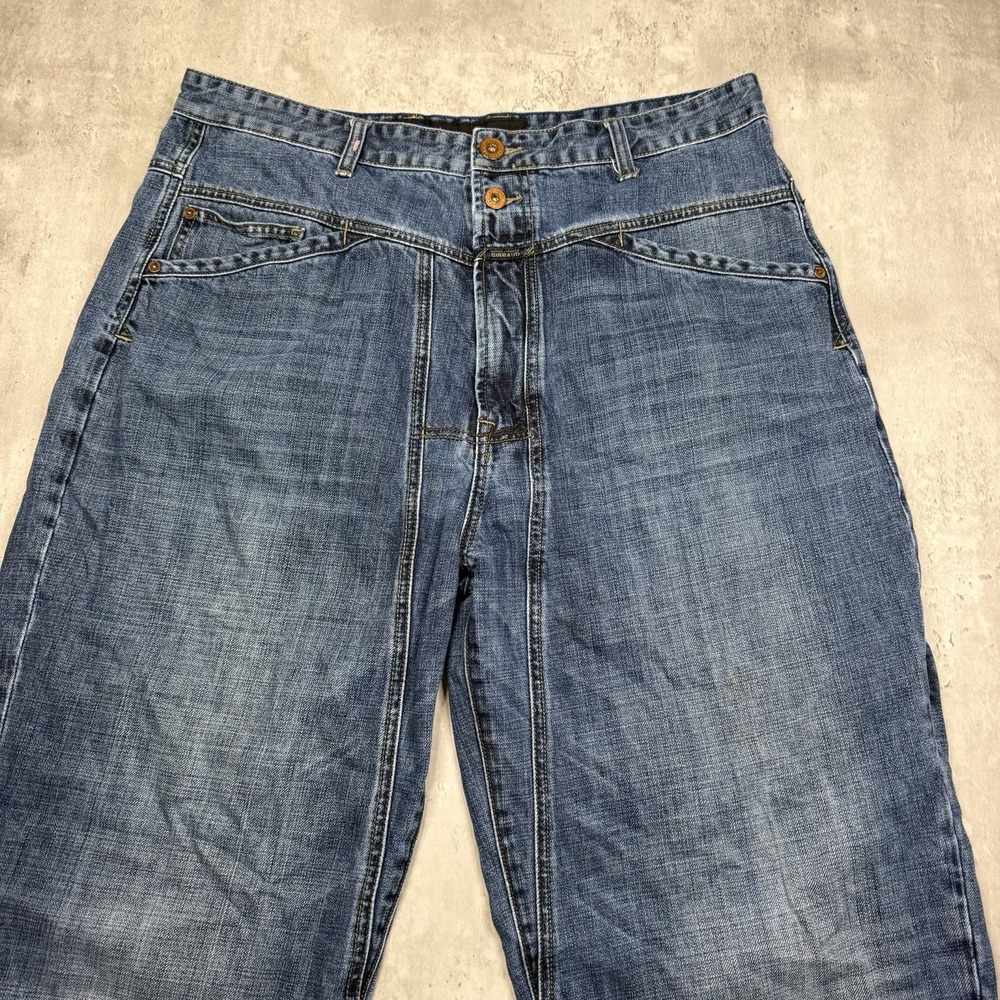 Vintage Marithe Francois Girbaud Mens Jeans 38x30 Blue Denim Baggy 90s Y2K - Picture 2 of 11